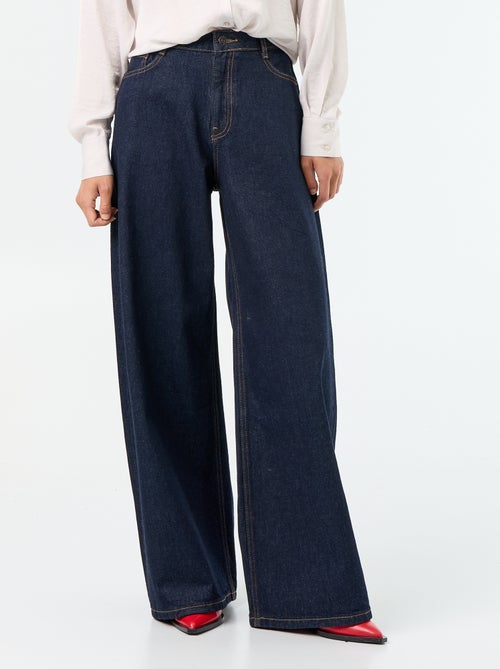 Jean wide leg / coupe large à motif - Kiabi
