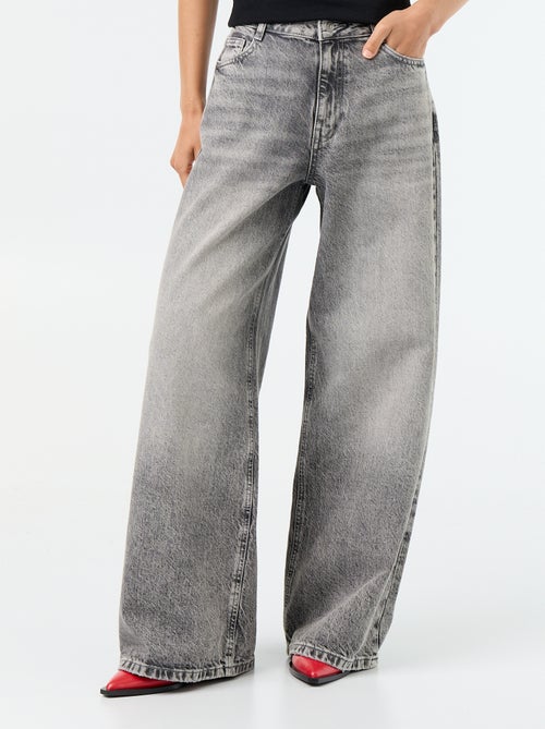 Jean wide leg / coupe large à motif - Kiabi