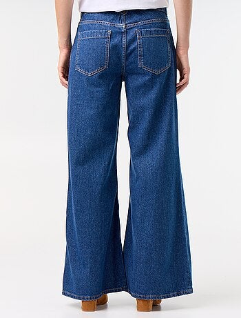 Jean wide leg / coupe large avec poches plaquées