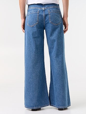 Jean wide leg / coupe large avec poches plaquées