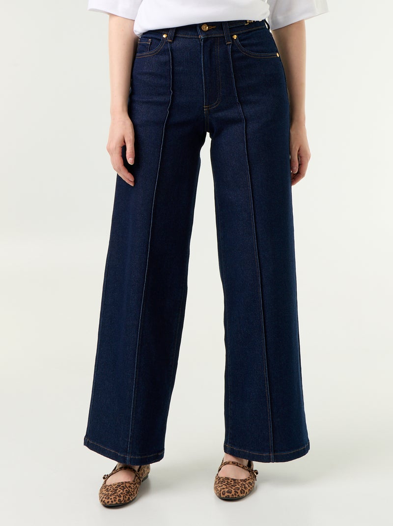Jean wide leg / coupe large Bleu - Kiabi