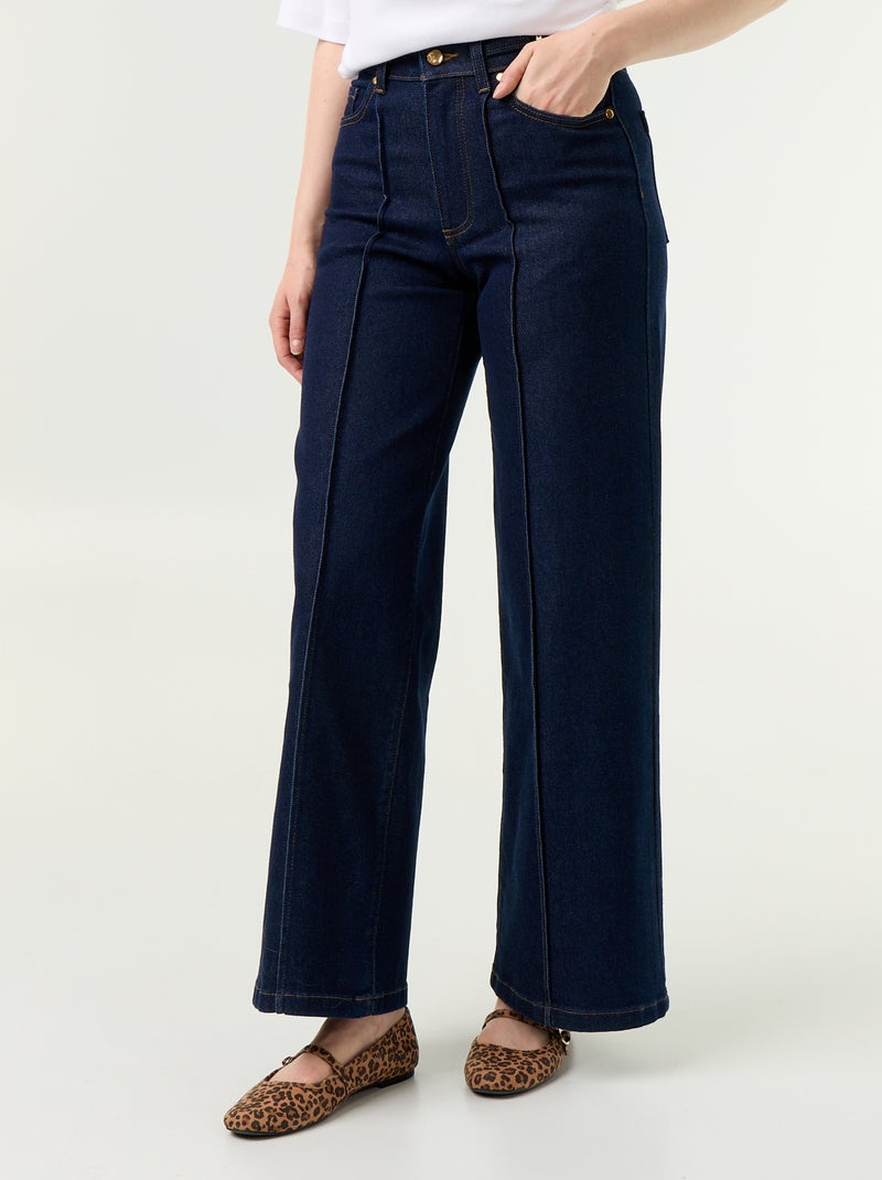 Jean wide leg / coupe large Bleu - Kiabi