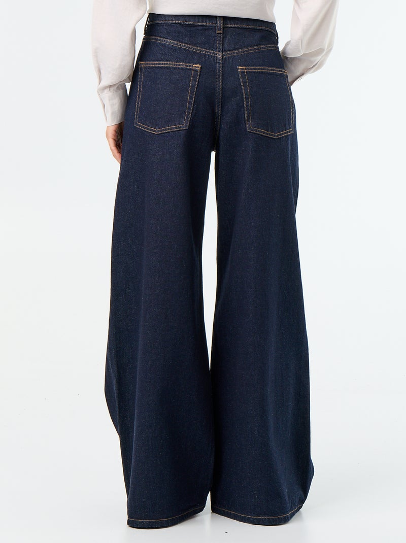 Jean wide leg / coupe large Bleu - Kiabi
