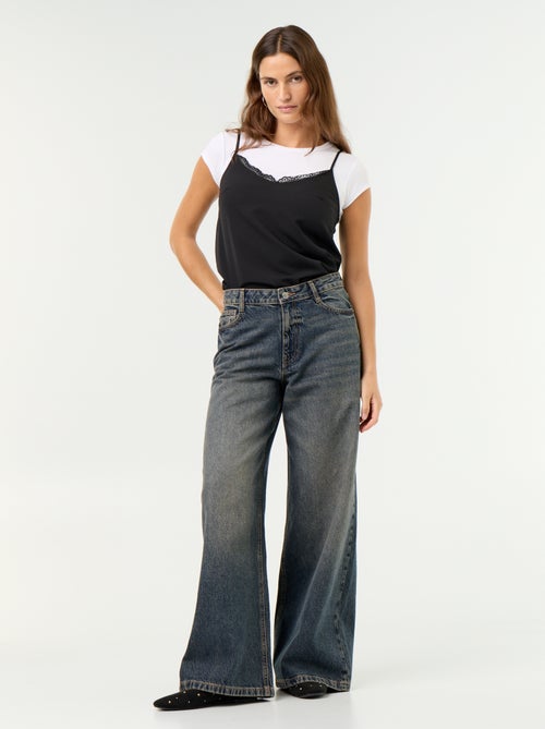 Jean wide leg / coupe large - Kiabi