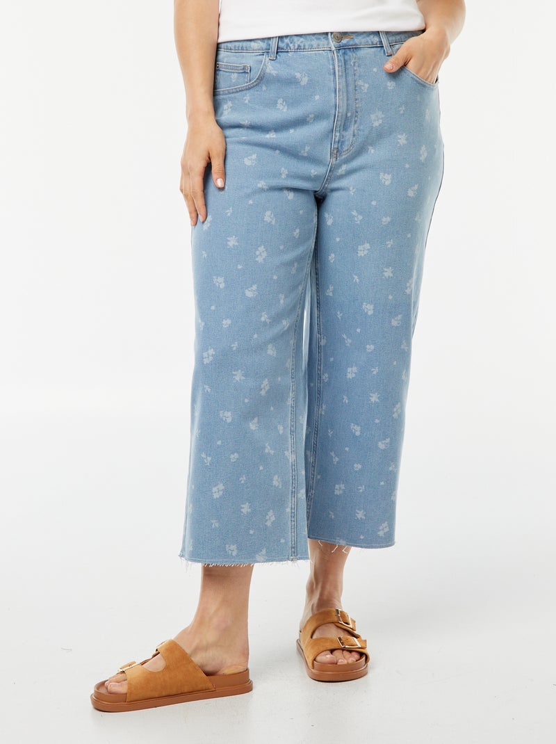 Jean wide leg cropped Triple stone - Kiabi