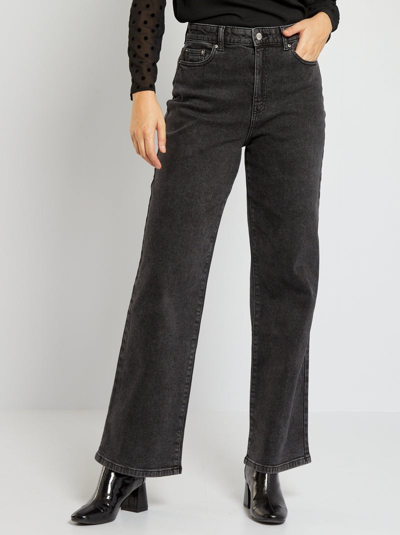 Jean Wide leg denim black - Kiabi