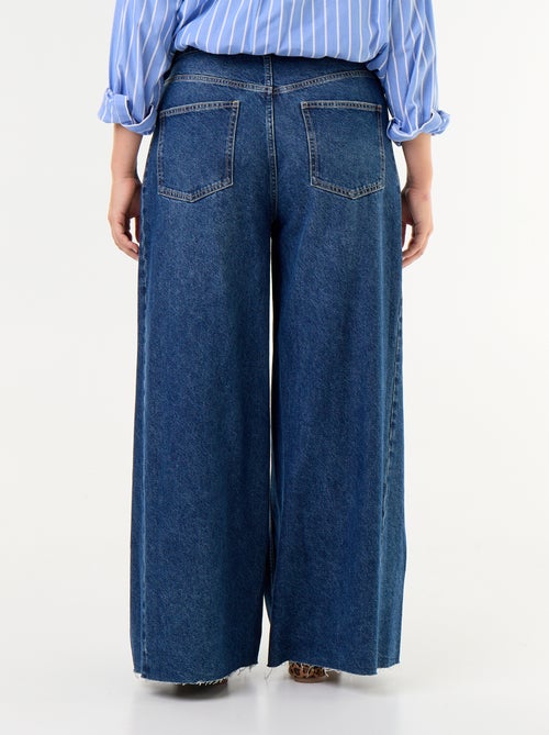 Jean wide leg et bord à cru - Kiabi Jean wide leg et bord à cru - Kiabi