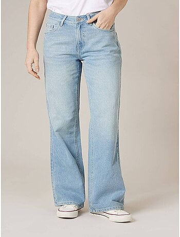 Jean wide leg femme 100% coton 'Deeluxe'