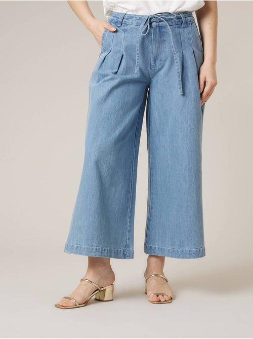 Jean wide leg femme 100% coton 'Deeluxe' - Kiabi