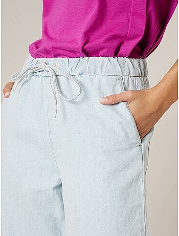 Jean wide leg femme en 100% coton 'Deeluxe'