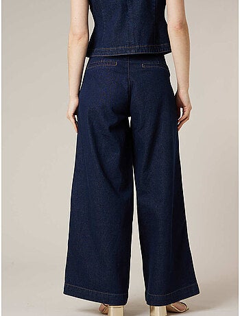 Jean wide leg femme en 100% coton 'Deeluxe'