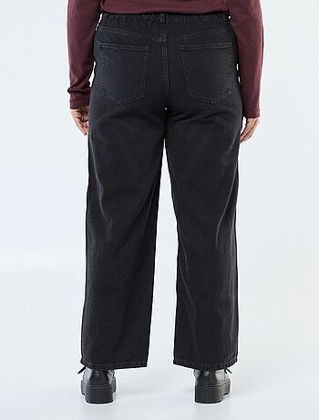 Jean wide leg fit / coupe large et taille élastique