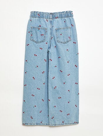 Jean wide leg imprimé fantaisie