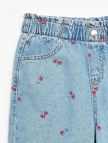 Jean wide leg imprimé fantaisie