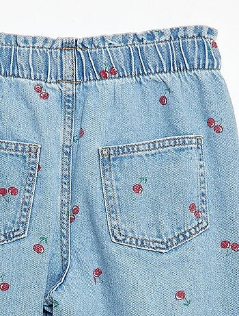 Jean wide leg imprimé fantaisie