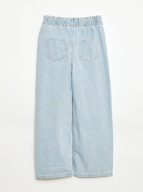 Jean wide leg imprimé fantaisie - Kiabi Jean wide leg imprimé fantaisie - Kiabi