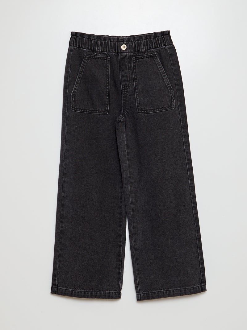 Jean wide leg Noir - Kiabi