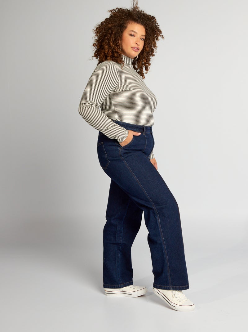 Jean wide leg stretch Bleu - Kiabi
