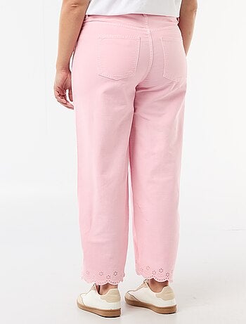 Jean wide leg taille haute avec poches plaquées devant et au dos