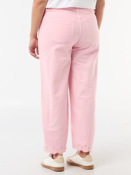 Jean wide leg taille haute avec poches plaquées devant et au dos - Kiabi