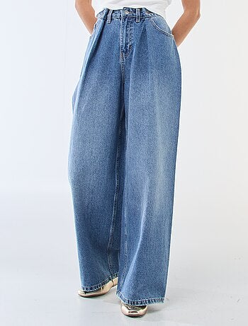 Jean wide leg taille haute