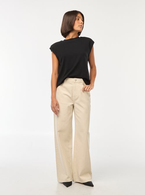 Jean Wide leg taille haute - Kiabi