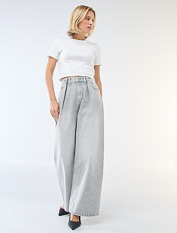 Jean wide leg taille haute