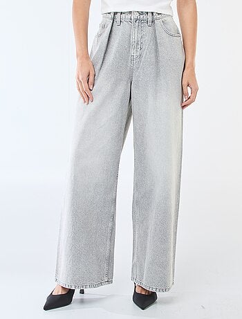 Jean wide leg taille haute