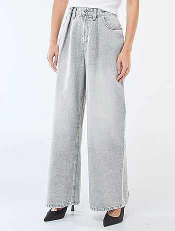Jean wide leg taille haute