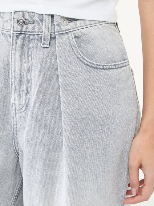 Jean wide leg taille haute - Kiabi