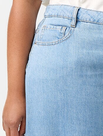 Jean wide legs avec nœuds fantaisies sur les côtés