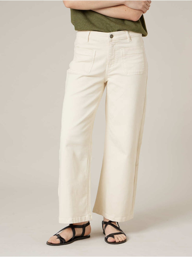 Jean widleg femme 'Deeluxe' Blanc - Kiabi