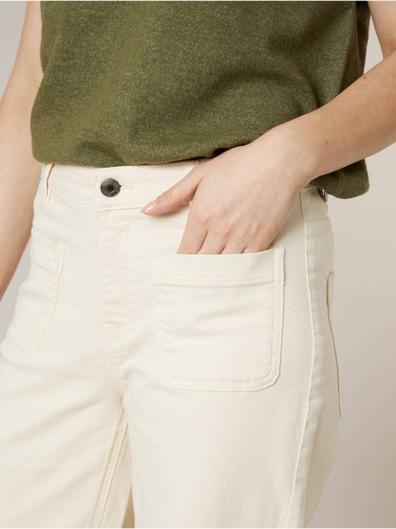 Jean widleg femme 'Deeluxe' Blanc - Kiabi