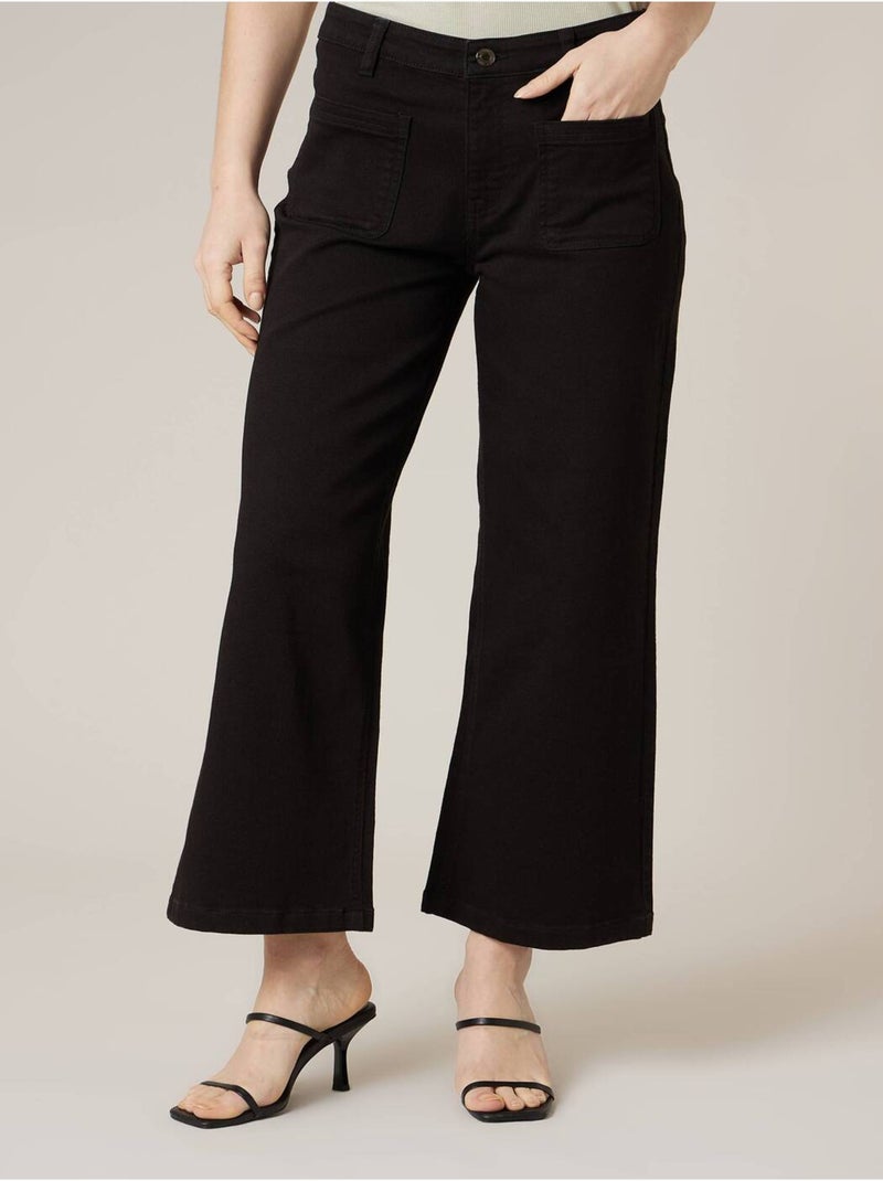 Jean widleg femme 'Deeluxe' Noir - Kiabi