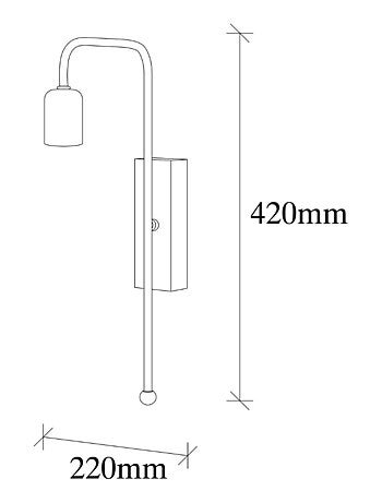 JEANNE - Applique murale noire et dorée