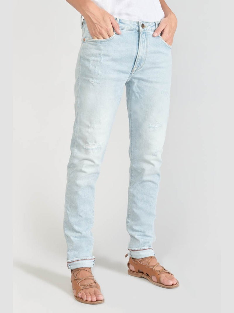 Jeans 200/43 boyfit 7/8ème 'Le Temps Des Cerises' Bleu - Kiabi