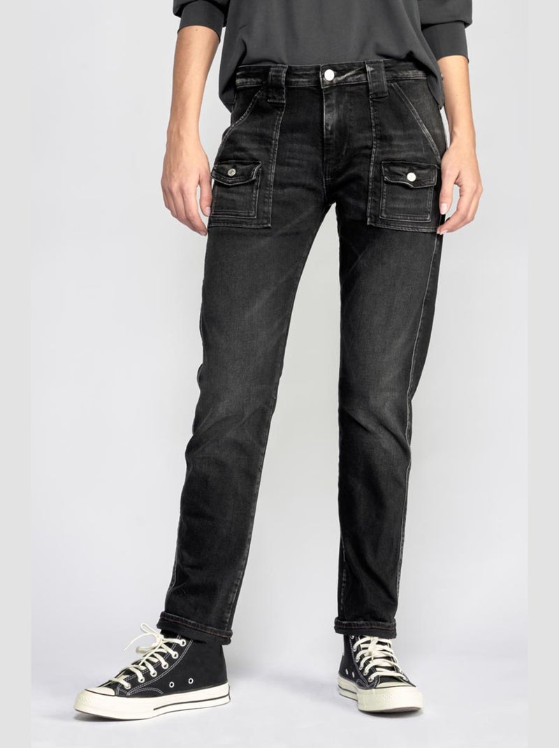 Jeans 200/43 boyfit 'Le Temps Des Cerises' Noir - Kiabi