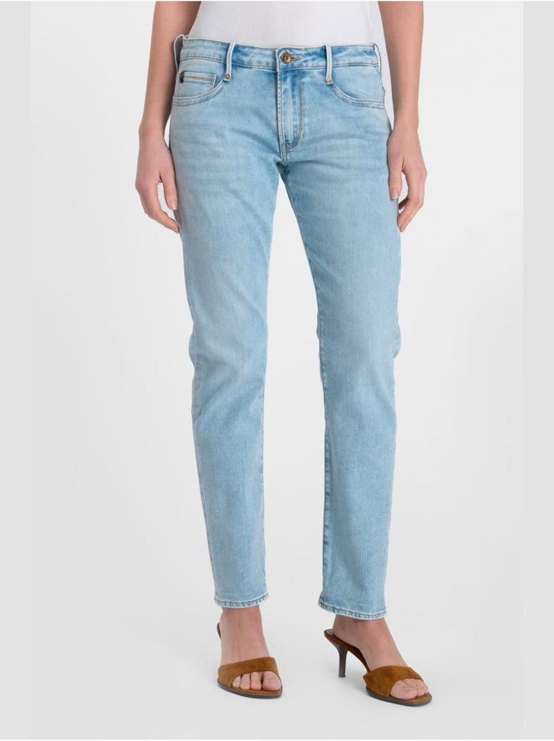Jeans 200/43 loose large 7/8ème 'Le Temps Des Cerises' Bleu - Kiabi