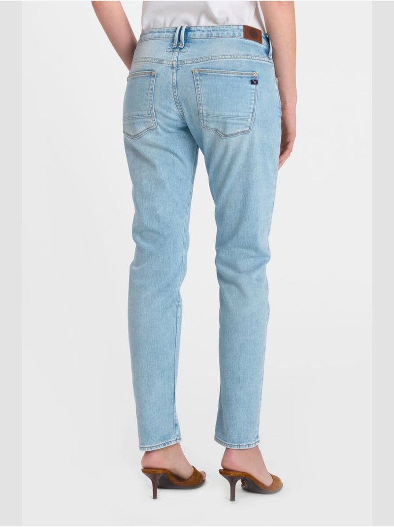 Jeans 200/43 loose large 7/8ème 'Le Temps Des Cerises' Bleu - Kiabi