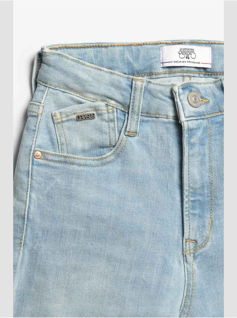 Jeans 400/12 mom droite 7/8ème 'Le Temps Des Cerises' Bleu - Kiabi