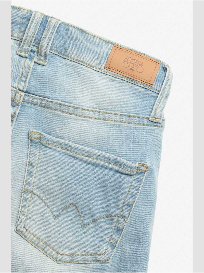 Jeans 400/12 mom droite 7/8ème 'Le Temps Des Cerises' Bleu - Kiabi