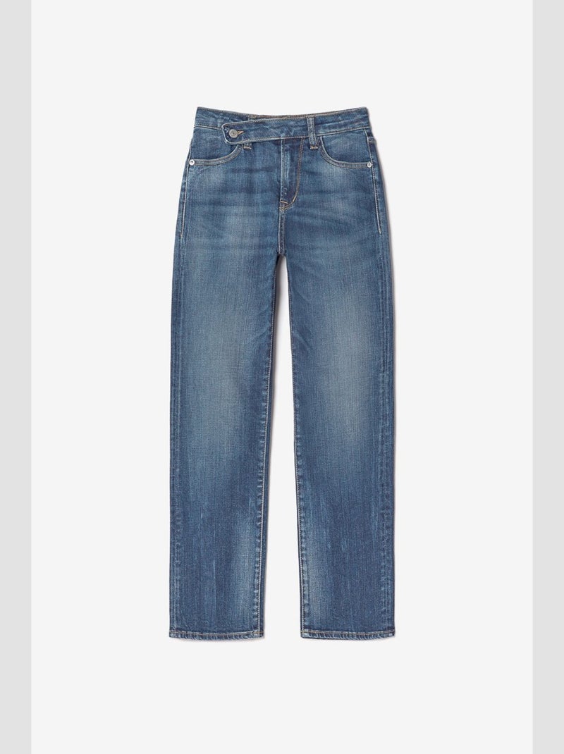 Jeans 400/14 mom taille haute 7/8ème 7/8ème 'Le Temps Des Cerises' Bleu - Kiabi