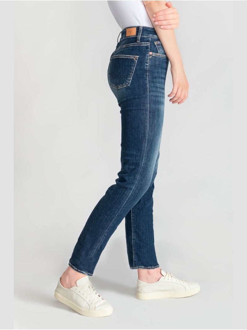 Jeans 400/17 mom droite 7/8ème 'Le Temps Des Cerises' Bleu - Kiabi