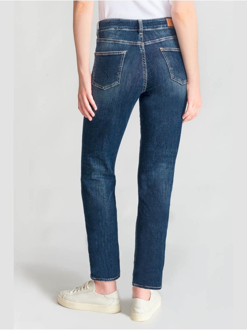 Jeans 400/17 mom droite 7/8ème 'Le Temps Des Cerises' Bleu - Kiabi