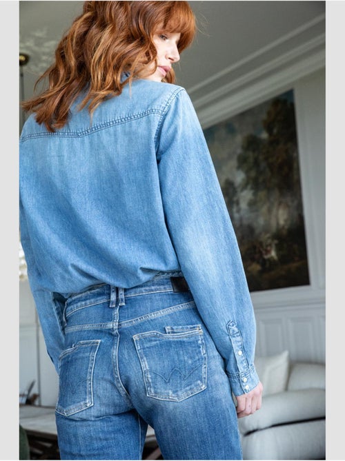 Jeans 400/17 mom droite 7/8ème 'Le Temps Des Cerises' - Kiabi