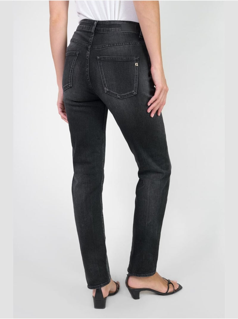 Jeans 400/17 mom droite 7/8ème 'Le Temps Des Cerises' Noir - Kiabi