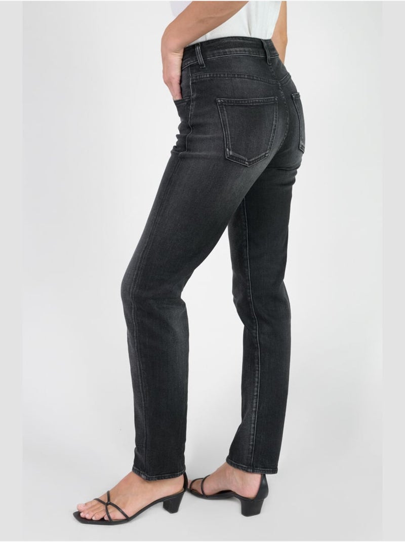 Jeans 400/17 mom droite 7/8ème 'Le Temps Des Cerises' Noir - Kiabi
