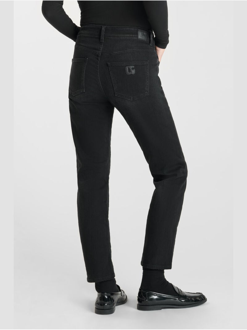Jeans 400/17 mom droite 7/8ème 'Le Temps Des Cerises' Noir - Kiabi