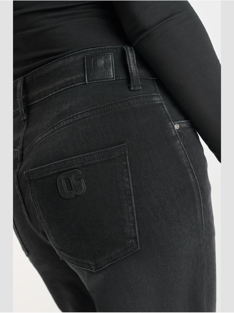Jeans 400/17 mom droite 7/8ème 'Le Temps Des Cerises' Noir - Kiabi