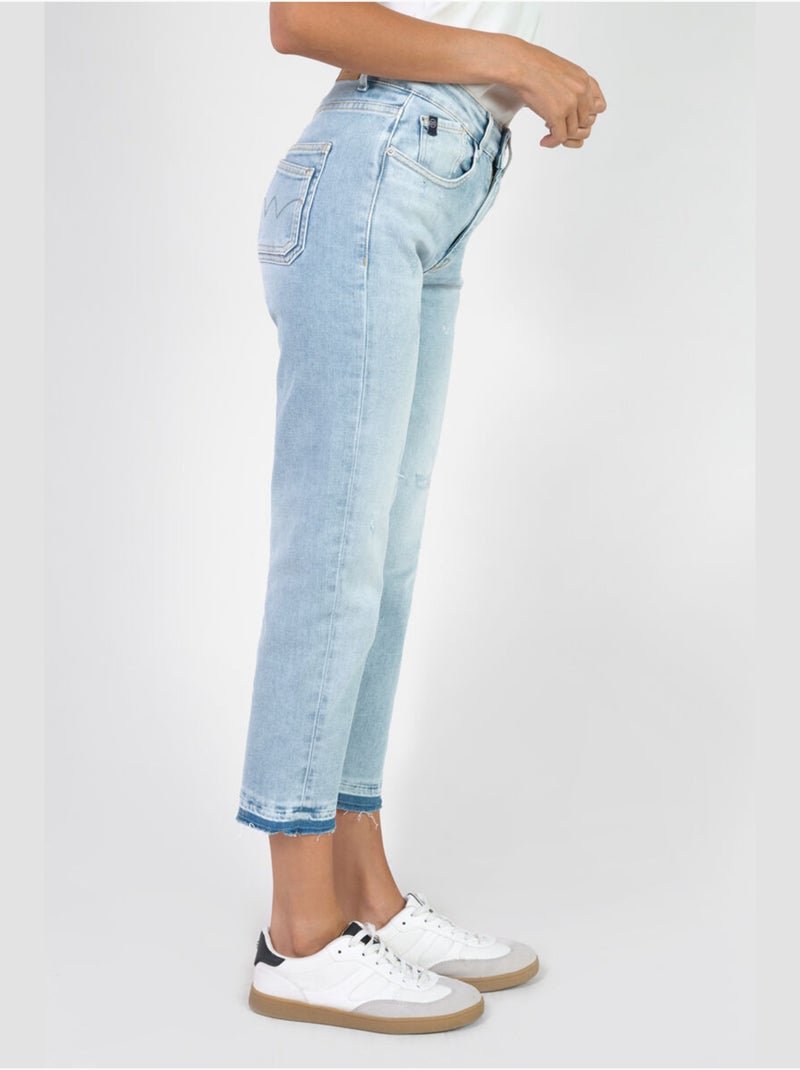 Jeans 400/17 mom droite 'Le Temps Des Cerises' Bleu - Kiabi